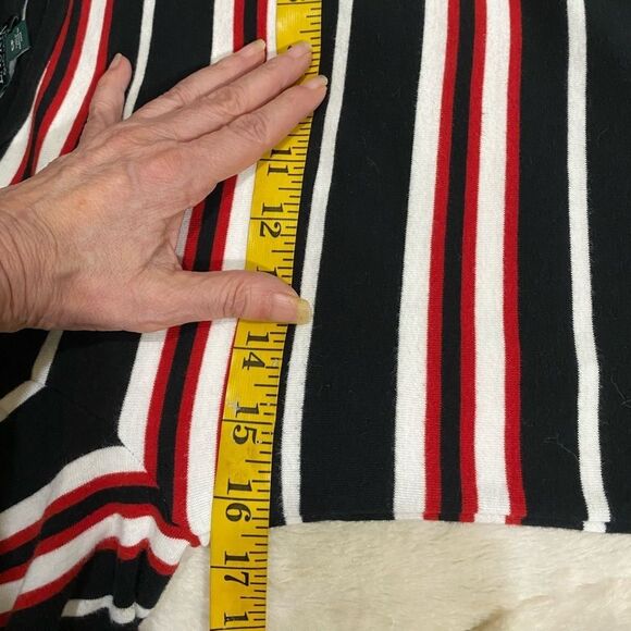 Lauren Ralph Lauren Nautical Preppy Striped Midi T Shirt Knit Dress SZ Small - Picture 15 of 16